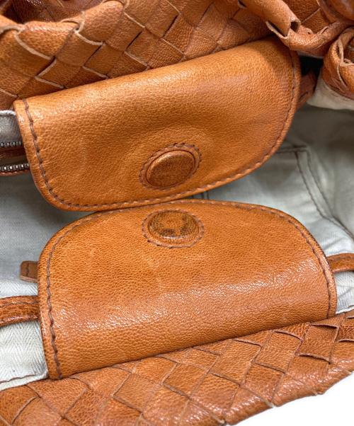 genten（ゲンテン）genten (ゲンテン) 編み込みレザーボストンバッグ ブラウンの古着・服飾アイテム