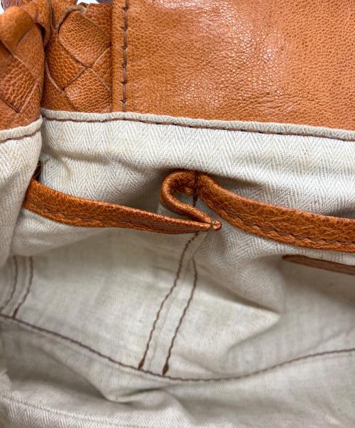 genten（ゲンテン）genten (ゲンテン) 編み込みレザーボストンバッグ ブラウンの古着・服飾アイテム