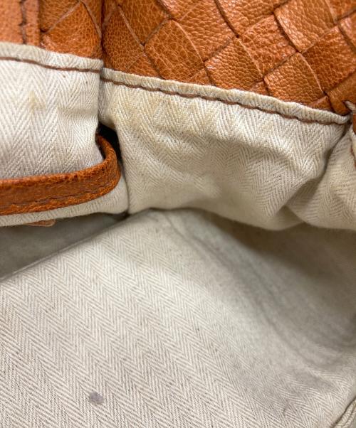 genten（ゲンテン）genten (ゲンテン) 編み込みレザーボストンバッグ ブラウンの古着・服飾アイテム