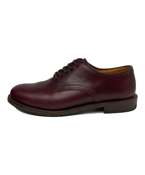 WHEEL ROBE（ウィールローブ）WHEEL ROBE (ウィールローブ) PLAIN TOE DERBY バーガンディー サイズ: 7 1/2Dの古着・服飾アイテム