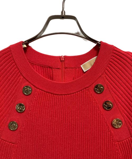 MICHAEL KORS（マイケルコース）MICHAEL KORS (マイケルコース) 半袖ニットワンピース ピンク サイズ:Sの古着・服飾アイテム