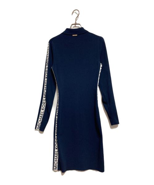 MICHAEL KORS（マイケルコース）MICHAEL KORS (マイケルコース) 長袖ポロネックワンピース ネイビー サイズ:Sの古着・服飾アイテム
