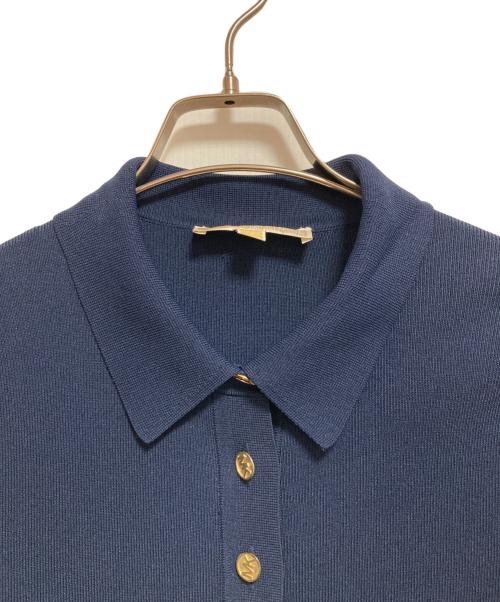 MICHAEL KORS（マイケルコース）MICHAEL KORS (マイケルコース) 長袖ポロネックワンピース ネイビー サイズ:Sの古着・服飾アイテム