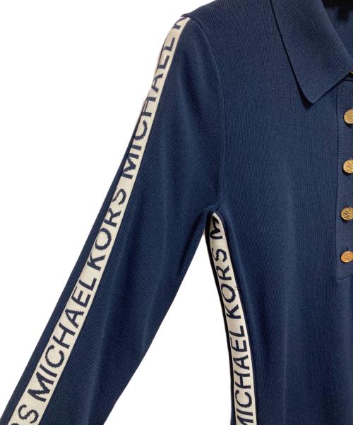 MICHAEL KORS（マイケルコース）MICHAEL KORS (マイケルコース) 長袖ポロネックワンピース ネイビー サイズ:Sの古着・服飾アイテム
