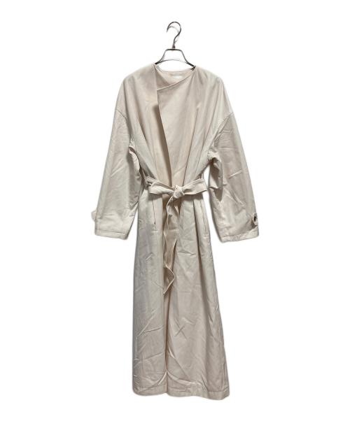 Spick and Span（スピック＆スパン）Spick and Span (スピック＆スパン) C/Cu ノーカラートレンチコート アイボリー サイズ:M（38）の古着・服飾アイテム