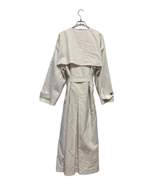 Spick and Span（スピック＆スパン）Spick and Span (スピック＆スパン) C/Cu ノーカラートレンチコート アイボリー サイズ:M（38）の古着・服飾アイテム