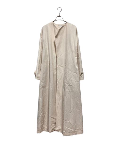 Spick and Span（スピック＆スパン）Spick and Span (スピック＆スパン) C/Cu ノーカラートレンチコート アイボリー サイズ:M（38）の古着・服飾アイテム