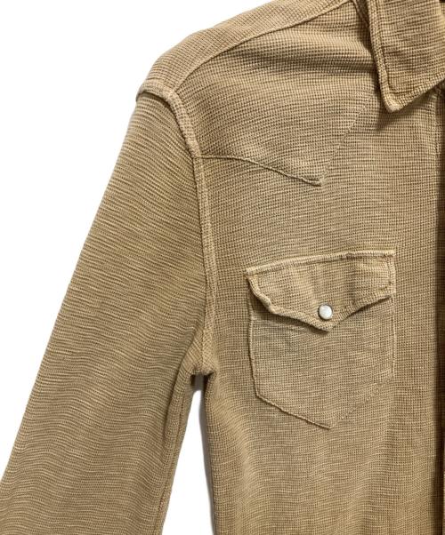 RRL（ダブルアールエル）RRL (ダブルアールエル) ワッフルウエスタンシャツ ベージュ サイズ:XSの古着・服飾アイテム