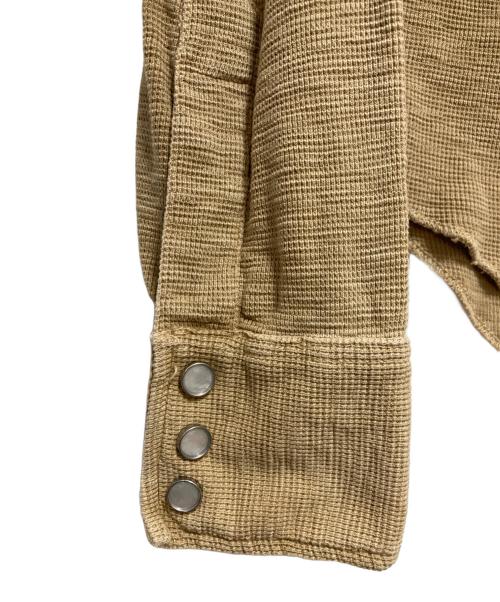 RRL（ダブルアールエル）RRL (ダブルアールエル) ワッフルウエスタンシャツ ベージュ サイズ:XSの古着・服飾アイテム