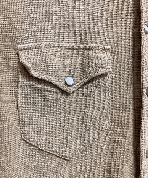 RRL（ダブルアールエル）RRL (ダブルアールエル) ワッフルウエスタンシャツ ベージュ サイズ:XSの古着・服飾アイテム
