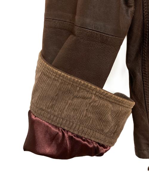 AVIREX（アヴィレックス）AVIREX (アヴィレックス) ポリスマンレザージャケット ブラウン サイズ:Mの古着・服飾アイテム