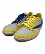 NIKE×Travis Scottナイキ×トラヴィススコット）の古着「Women's Air Jordan 1 Retro Low OG」｜イエロー×グレー