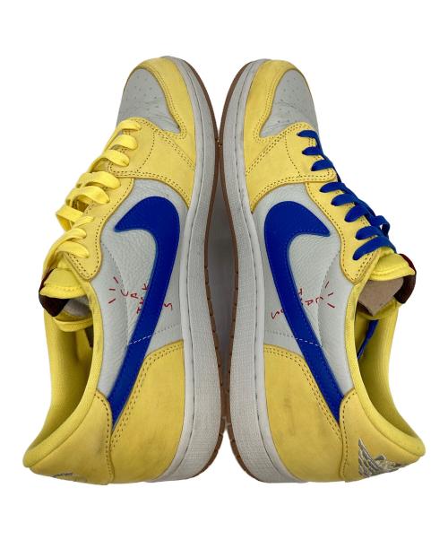 NIKE（ナイキ）NIKE (ナイキ) Travis Scott (トラヴィススコット) Women's Air Jordan 1 Retro Low OG イエロー×グレー サイズ:31cmの古着・服飾アイテム