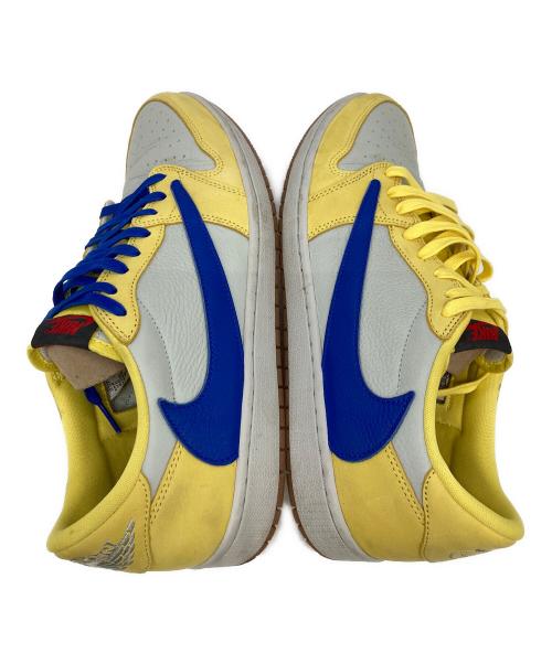 NIKE（ナイキ）NIKE (ナイキ) Travis Scott (トラヴィススコット) Women's Air Jordan 1 Retro Low OG イエロー×グレー サイズ:31cmの古着・服飾アイテム