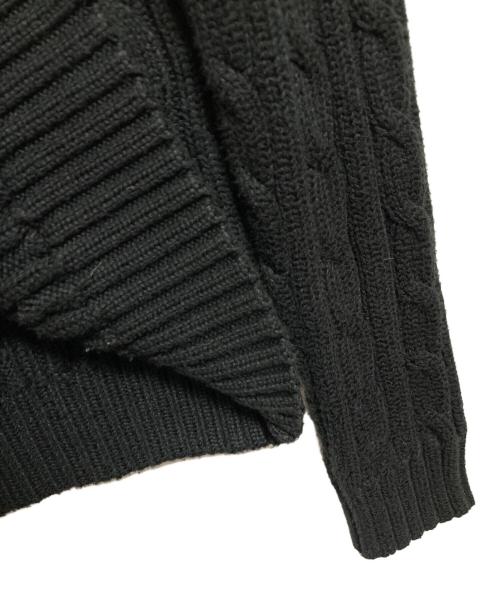 RALPH LAUREN（ラルフローレン）RALPH LAUREN (ラルフローレン) ケーブルVニット ブラック サイズ:Mの古着・服飾アイテム
