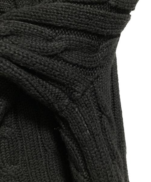 RALPH LAUREN（ラルフローレン）RALPH LAUREN (ラルフローレン) ケーブルVニット ブラック サイズ:Mの古着・服飾アイテム