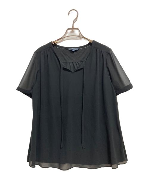 BURBERRY LONDON（バーバリーロンドン）BURBERRY LONDON (バーバリーロンドン) 半袖ブラウス ブラック サイズ:5の古着・服飾アイテム
