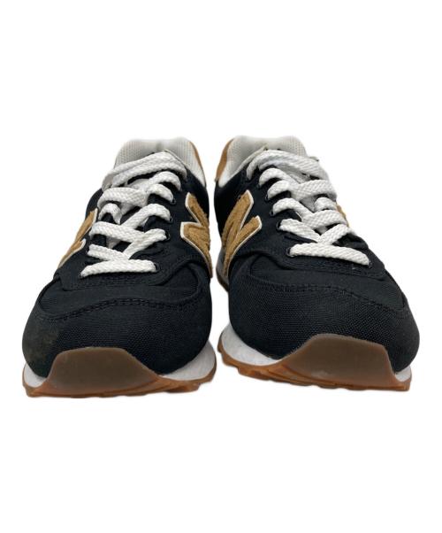 NEW BALANCE（ニューバランス）NEW BALANCE (ニューバランス) ローカットスニーカー ブラック×ベージュ サイズ:5の古着・服飾アイテム