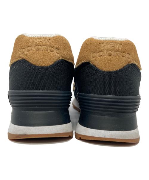 NEW BALANCE（ニューバランス）NEW BALANCE (ニューバランス) ローカットスニーカー ブラック×ベージュ サイズ:5の古着・服飾アイテム