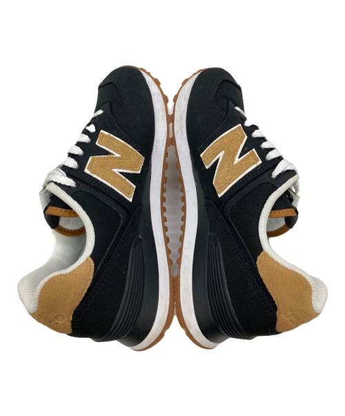 NEW BALANCE（ニューバランス）NEW BALANCE (ニューバランス) ローカットスニーカー ブラック×ベージュ サイズ:5の古着・服飾アイテム