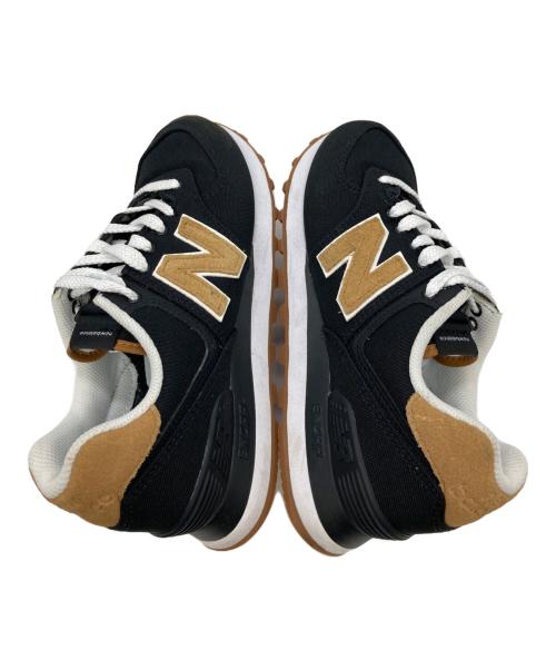 NEW BALANCE（ニューバランス）NEW BALANCE (ニューバランス) ローカットスニーカー ブラック×ベージュ サイズ:5の古着・服飾アイテム