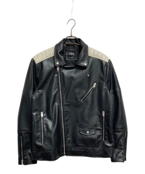ZARA（ザラ）ZARA (ザラ) ダブルライダースジャケット ブラック サイズ:XLの古着・服飾アイテム