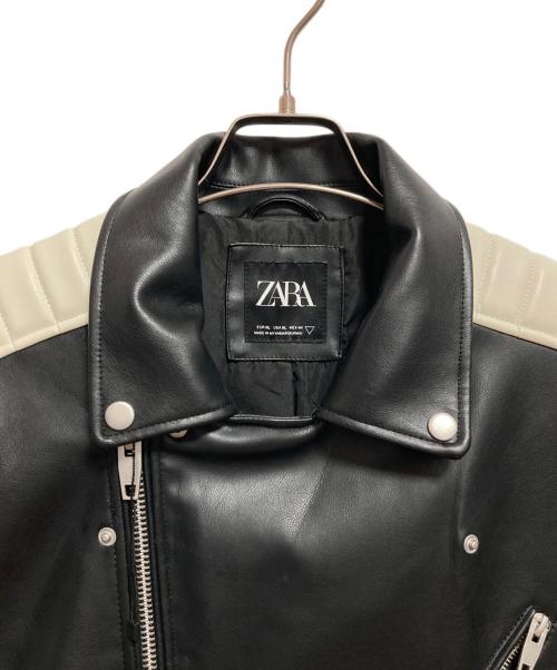 ZARA（ザラ）ZARA (ザラ) ダブルライダースジャケット ブラック サイズ:XLの古着・服飾アイテム
