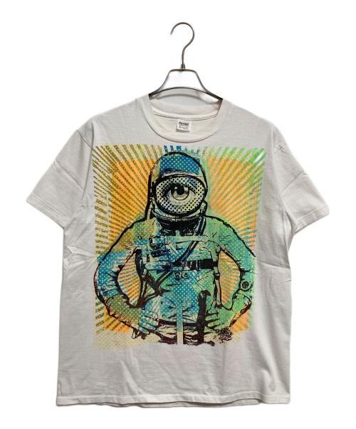 One of them（ワン オブ ゼム）One of them (ワン オブ ゼム) donrock シルクスクリーンプリントTシャツ ホワイト サイズ:XLの古着・服飾アイテム