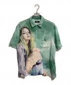 X-LARGEエクストララージ）の古着「OIL PAINTING S/S SHIRT」｜グリーン