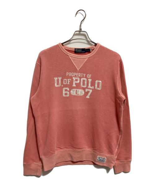 POLO RALPH LAUREN（ポロ・ラルフローレン）POLO RALPH LAUREN (ポロ・ラルフローレン) vネックスウェット ピンク サイズ:Sの古着・服飾アイテム