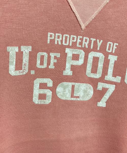 POLO RALPH LAUREN（ポロ・ラルフローレン）POLO RALPH LAUREN (ポロ・ラルフローレン) vネックスウェット ピンク サイズ:Sの古着・服飾アイテム