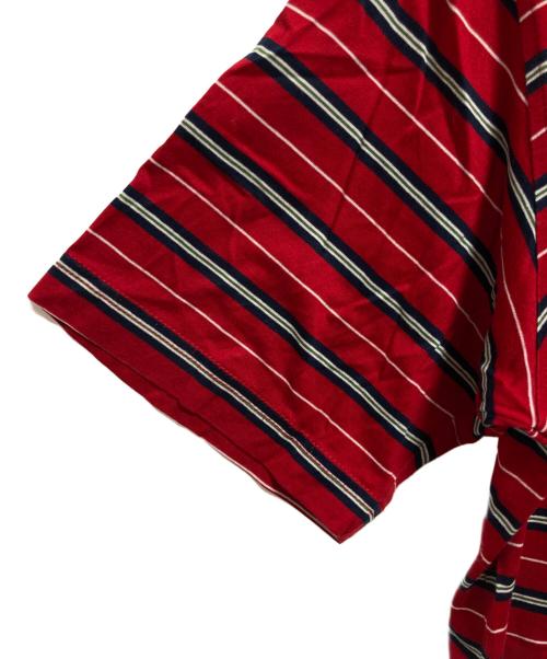 A.P.C.（アーペーセー）A.P.C. (アーペーセー) ボーダーポロシャツ レッド サイズ:Mの古着・服飾アイテム
