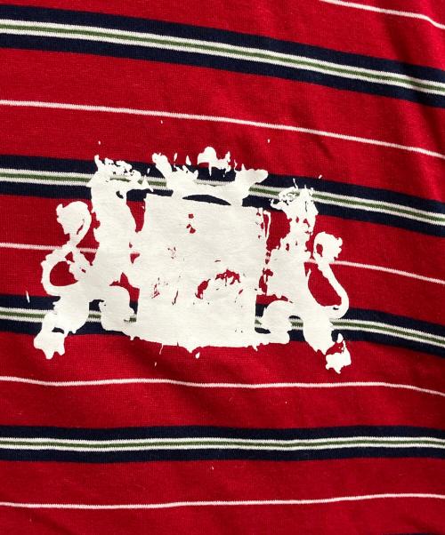 A.P.C.（アーペーセー）A.P.C. (アーペーセー) ボーダーポロシャツ レッド サイズ:Mの古着・服飾アイテム