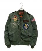 AVIREXアヴィレックス）の古着「L-2 5th AIR FORCE フライトジャケット」｜カーキ