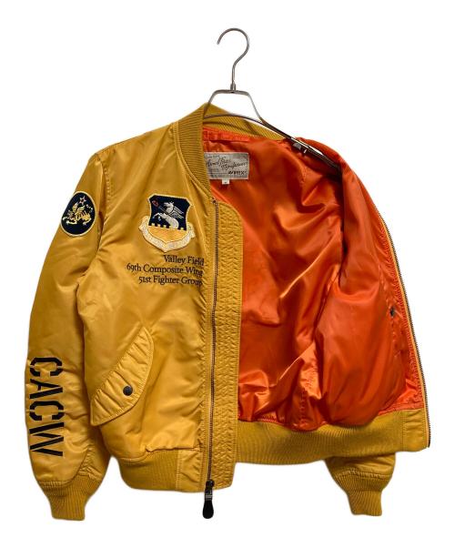 AVIREX（アヴィレックス）AVIREX (アヴィレックス) TIGER&MUSTANG MA-1 イエロー サイズ:Mの古着・服飾アイテム