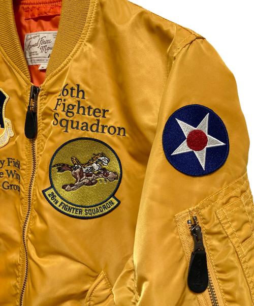 AVIREX（アヴィレックス）AVIREX (アヴィレックス) TIGER&MUSTANG MA-1 イエロー サイズ:Mの古着・服飾アイテム