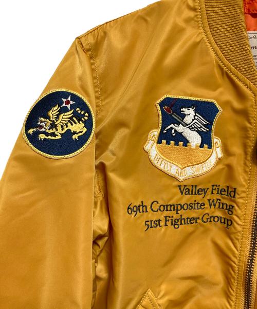 AVIREX（アヴィレックス）AVIREX (アヴィレックス) TIGER&MUSTANG MA-1 イエロー サイズ:Mの古着・服飾アイテム