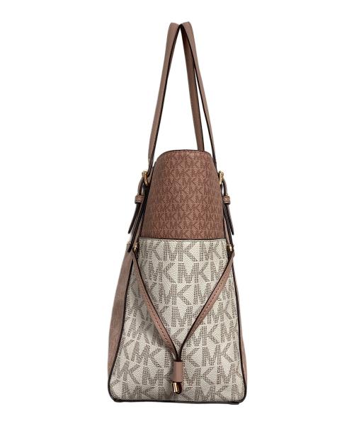 MICHAEL KORS（マイケルコース）MICHAEL KORS (マイケルコース) VOYAGER PVC EW シグネチャー トートバッグ ピンクの古着・服飾アイテム