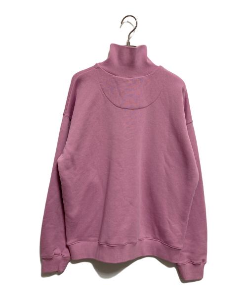 maison kitsune（メゾンキツネ）MAISON KITSUNE (メゾンキツネ) ハーフジップスウェット ピンク サイズ:L 未使用品の古着・服飾アイテム
