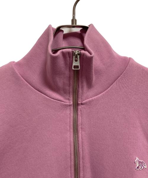 maison kitsune（メゾンキツネ）MAISON KITSUNE (メゾンキツネ) ハーフジップスウェット ピンク サイズ:L 未使用品の古着・服飾アイテム