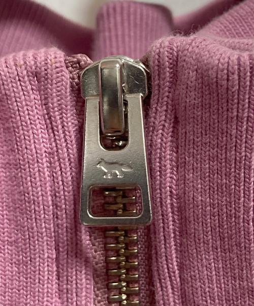 maison kitsune（メゾンキツネ）MAISON KITSUNE (メゾンキツネ) ハーフジップスウェット ピンク サイズ:L 未使用品の古着・服飾アイテム