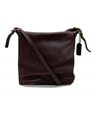 未使用に近い❗️COACH レザー ショルダーバッグ ブラウン 中古・古着通販】COACH (コーチ) レザーショルダーバッグ ブラウン