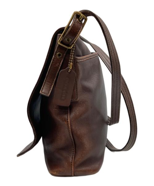 COACH（コーチ）COACH (コーチ) レザーショルダーバッグ ブラウンの古着・服飾アイテム