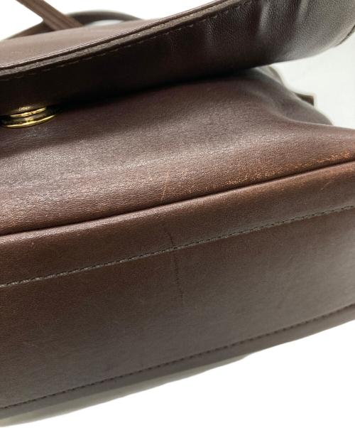 COACH（コーチ）COACH (コーチ) レザーショルダーバッグ ブラウンの古着・服飾アイテム