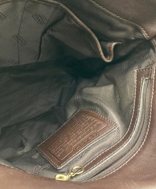COACH（コーチ）COACH (コーチ) レザーショルダーバッグ ブラウンの古着・服飾アイテム