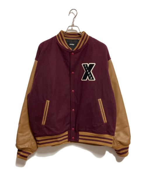 X-LARGE（エクストララージ）X-LARGE (エクストララージ) OG VARSITY JACKET ボルドー×ブラウン サイズ:XLの古着・服飾アイテム