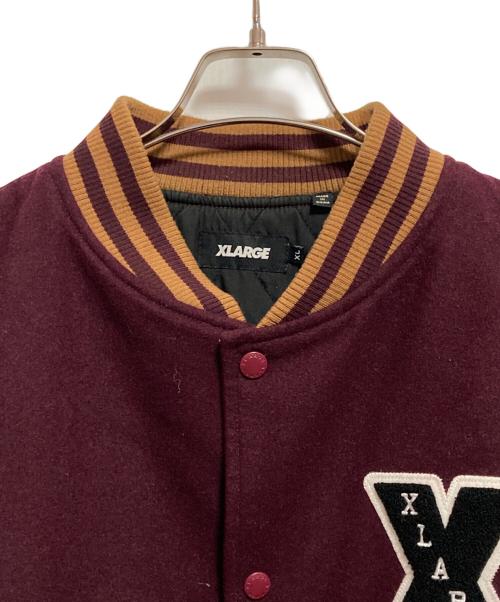 X-LARGE（エクストララージ）X-LARGE (エクストララージ) OG VARSITY JACKET ボルドー×ブラウン サイズ:XLの古着・服飾アイテム