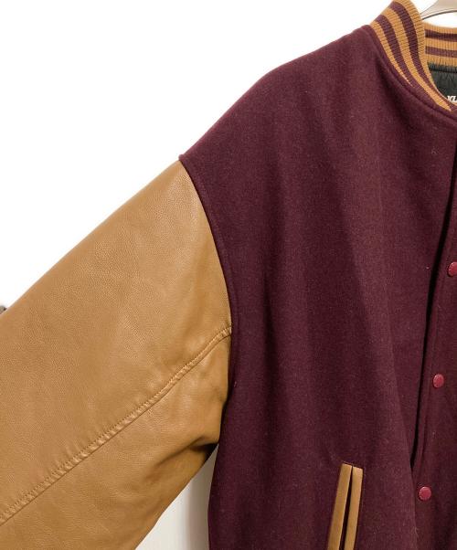 X-LARGE（エクストララージ）X-LARGE (エクストララージ) OG VARSITY JACKET ボルドー×ブラウン サイズ:XLの古着・服飾アイテム