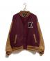 X-LARGE（エクストララージ）の古着「OG VARSITY JACKET」｜ボルドー×ブラウン