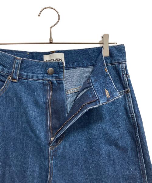 BEEDEN（ビーデン）BEEDEN (ビーデン) FACE PRINT WIDE STRAIGHT PANTS インディゴ サイズ:Mの古着・服飾アイテム